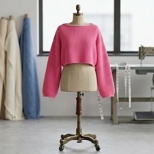 Copper Key Pink Off-the-Shoulder Sweater